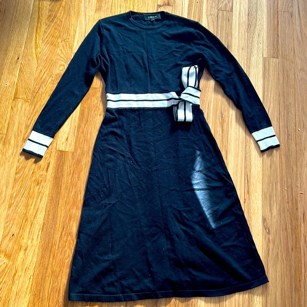 Chee-Cho Black Sweater Midi Dress Size XS